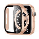 BELIYO 対応 Apple Watch ケース 42mm アップルウォッチ カバー 一体型 Apple Watch カバー 二重構造 アップルウォッチ ケース PC素材 日本旭硝子材 対応 Apple Watch 10 ケース アップルウォッチ10 カバー(42mm,ローズゴールド)