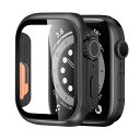 【2024強化モデル】BELIYO 対応 アップルウォッチ カバー 42mm Apple Watch 10 42mm ケース アップルウォッチ10 ケース 42mm Apple Watch Ultra風ケース 強化ガラス 日本旭硝子材 Apple Watch カバー PC素材 一体型 二重構造(42mm,ブラック)
