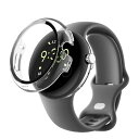 Google pixel watch3 45mm 用 ケース カバー ガラスフイルム一体型ケース 【NOUKAJU】 PC+強化ガラスフ 保護 カバー 一体型 全面保護 超薄型 装着簡単 耐衝撃 高透過率 カバー 衝撃吸収 防塵 (クリアー)