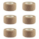 SANJAOYEE テーピングテープ テーピング 伸縮 6巻入 2.5cm*4.5m 自着性テープ 粘着包帯 テーピング バンデージ 包帯 テープ 不織布凝集 アスレチックテープ 敏感肌に適しています