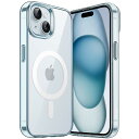 JEDirect iPhone 15 6.1インチ用 マグネット ケース MagSafe ワイヤレス充電対応 衝撃吸収 バンパーカバー 傷つけ防止 透明バック ...