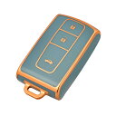 OFFCURVE トヨタ用 スマート キーケース キーカバー 耐衝撃 スクラッチ防止 キーホルダー オシャレ 手触りいい 高級 電波障害なしダイハツ パッソ bB ブーン ミラココアメビウス COO スマート リモコンキー ケース 車用 TPU素材