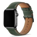 コンパチブル Apple Watch バンド 49mm 46mm 45mm 44mm 42mmアップルウォッチ バンド, 高級 本革 交換バンド ビジネス Apple Watch Ultra2 Ultra シリーズ10/9 / 8 /7 / 6 / 5 / 4 / 3 / 2 / 1 / SE2 / SE 用, 緑