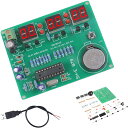 DAOKAI AT89C2051 6デジタル時計キット LED電子時計DIYキット 9V-12V USB男性2芯付きLEDデジタルチューブディスプレイ 専門学校電子工学愛好家のための