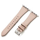 Handodo for Apple Watch バンド 本革 レディース アップルウォッチ バンド 細い 42mm 41mm 40mm 38mm Series 10/9/8/7/6/5/4/3/2/1/SE イタリアレザー ビジネス iwatch バンド SGS資格認定 シェルピンク