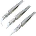 Bestgleセラミックピンセット3本組汎用型ピンセット交換チップ精密機器先曲がりピンセット非導電性 耐熱性 電子工作 模型製作エクステツイーザー ネイル 宝石...