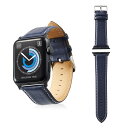 エレコム Apple Watch バンド 42mm ソフトレザー ラウンドボートタイプ ネイビー AW-42BDLRBBU