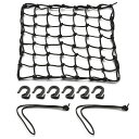 【送料無料】デイトナ(Daytona) バイク用 ツーリング ネット Mサイズ(300×300mm) フック6個付属 収納ポーチ付きネット&フック ブラック 7...