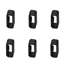 RuenTech 交換用ファスナーリング Garmin Vivosmart/Vivosport/Vivoactive 4S/Vivomove 3S/Venu 2sバンド用 (10個パック) シリコンコネクター セキュリティループ Vivosmart HR/Vivosmart HR+プラス用 (ブラック)
