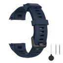 ガーミン用 Instinct 2 / Instinct Tactical/Instinct Tide/Instinct用 バンド 交換バンド ベルト 交換キット腕時計バンド シリコン製 Sooyeeh 柔らかい 超薄 超軽量 装着簡単 スポーツ 耐衝撃 防汗 10色可選 男女兼用(ネイビー)