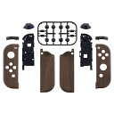 eXtremeRate スイッチ ジョイコン対応用交換シェル、switch joyconとswitch 有機elモデルに対応用ハンドヘルドコントローラーハウジングケース、フルセットボタン付き、ジョイコンに対応用DIY交換ケース(ジョイコン switch本体は含まれていません)【木地デザイン】