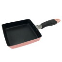 【送料無料】ベストコ 玉子焼き器 エッグパン 13×14cm ピンク ちびパン ミニ IH ガス火 オール熱源対応 NQ-0099 カリーノ