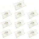 YUWENW 名札 10個セット カード クリップ両用・安全ピン ID 社員証 アクリルクリップ ネームホルダー ミニサイズ 名刺サイズ 小さい名札 pvcハー...