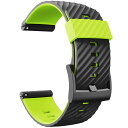 Suunto 7 9 D5用バンド ベルト 交換バンド シリコン 調整可能 アクセサリー ブラック+グリーン