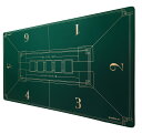 SLOWPLAY Nash ポーカーマット テキサスホールデム 120x70cm|アール・デコ調プリント ポータブルプレイマット 滑らかな手触り 騒音軽減(グリーン)