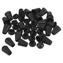 【送料無料】PATIKIL ベルエンドストッパー 20個入り コードロープロック 巾着袋用 プラスチック素材 ブラック