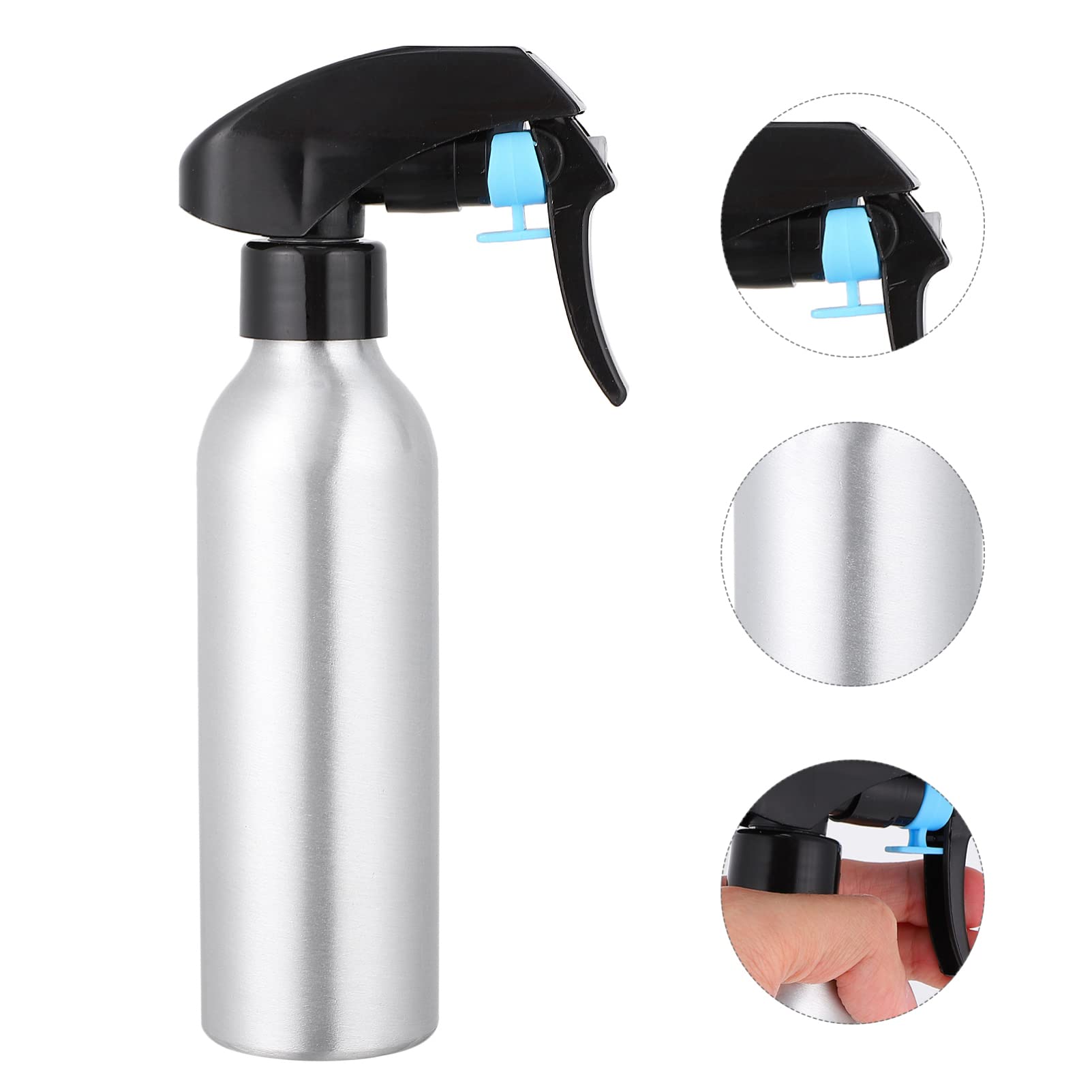 バリアスオンライン　楽天市場店の【送料無料】ULTECHNOVO トリガーボトル 細かいミスト ヘアボトル アルミボトル アプリケーター用ヘアスタイリング 植物クリーニングミスト 150Ml｜アングル3