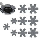 【送料無料】PAVIKE 鍋敷き フェルト ポットプロテクター 9枚入り ポットパンプロテクター 鍋敷き ストーブ グラタン皿 キャンプ 畳める 蒸し器 吸水 プチプラ 鍋敷き おしゃれ 耐熱 マット 北欧 折り畳み 熱い鍋置き ?? フエルト鍋敷き グレー