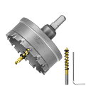 SALI 超硬 ホールソー 穴あけ ステンレス 80mm 切削工具 ホールカッター ドリルビット 電動ドリル ドライバー対応 石膏ボード・プラスチック・木材・合...