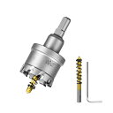 【送料無料】SALI 超硬 ホールソー 穴あけ ステンレス 40mm 切削工具 ホールカッター ドリルビット 電動ドリル ドライバー対応 石膏ボード・プラスチック・木材・合板・鉄板・アルミ板適用 組み立て簡単