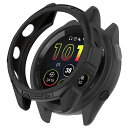HeeNia Garmin Forerunner 265S / Garmin Forerunner 265S Music 対応 ケース シリコン材質 保護ケース カバー 衝撃吸収 超軽量 柔軟 衝撃防止 擦り傷防止 保護カバー Garmin Forerunner 265S / Garmin Forerunner 265S Music 用 (ブラック)