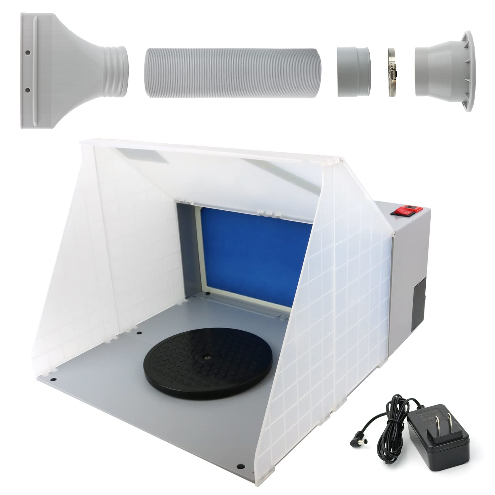 【送料無料】Ausuc スプレーブース スプレーワーク 塗装ブース エアーブラシシステム ペインティングブース エアーブラシ用 プラモデル・模型の塗装作業に