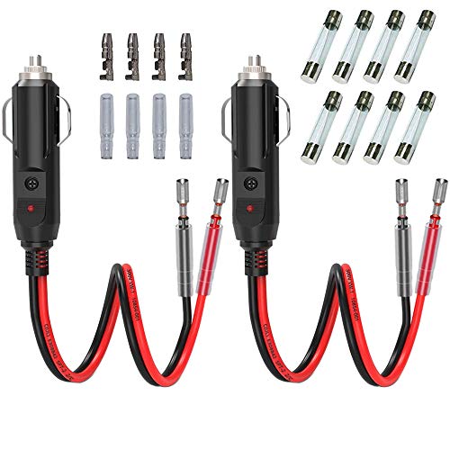 【送料無料】GTIWUNG 2個 車のシガーライター 28CM 12V/24V車用 シガーソケット延長ケーブル シガーラ..