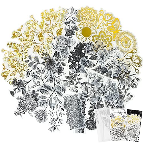 【送料無料】YOVOY 120枚 レトロ フレークシール ステッカー 手帳素材パック 手帳用シール アンティーク ステッカー デコレーションシール メモ用紙 DIY 手帳素材 手作り 日記 ジャーナル 装飾用品 和紙クラフトステッカー