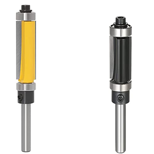 【送料無料】Bestgleトリマービットセット ベアリングビット 2本組ルータービット 6.35mm 超硬刃ルータービット ほぞカッター 電動トリマー用ビット 切削工具