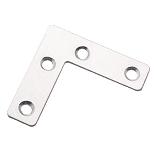 【送料無料】Dreld フラットプレート ブラケット金具 ステンレス L字型 50mmx50mm 平板ブレース固定修..