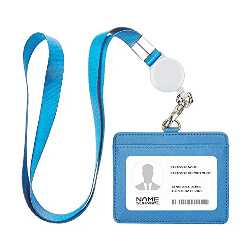 【送料無料】IDカードホルダー ネームホルダー 名札ホルダー PU 横型 社員証 カードケース カードケー..