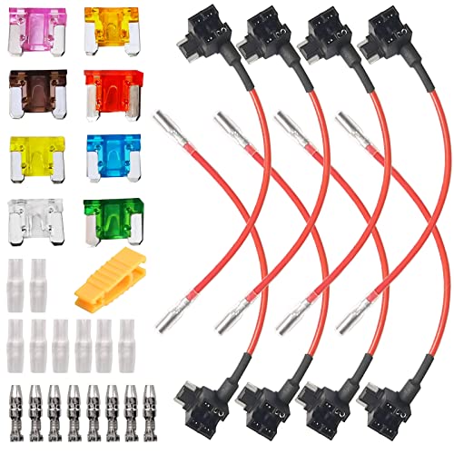 【送料無料】DanYun 8個 平型低背 ヒューズホルダー 車平型ヒューズホルダー ヒューズホルダー 電源取..