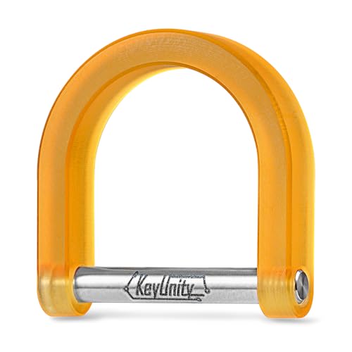 【送料無料】[KeyUnity] Dカン ネジ式 17mm/23mm KA17 dリング チタン 小型 軽量 錆びない キーリング d型 鍵 紛失防止 キーホルダー 金具 ハンドメイド 手芸 アクセサリーパーツ