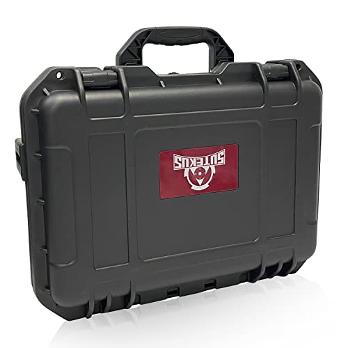 【送料無料】Sutekus サバゲ ハンドガンケース ハードケース PP製 防水防塵IP67 ブラック クッション付..