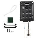 【送料無料】Yibuy ギターピックアップ 8x5.5x4.5cm ブラック プラスチック アコースティックギター用ピックアップ