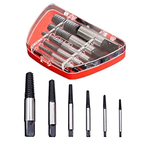 【送料無料】XSAJU なめたネジ 潰れネジ ネジはずし 6本セット スクリューエクストラクタ ネジ抜き ネジ除去 ドリルビット 専用ケース付き