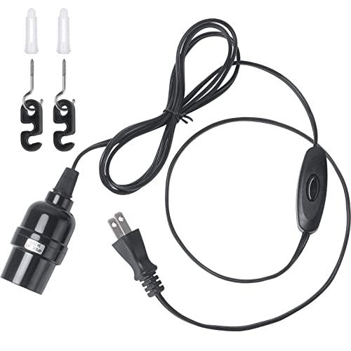 【送料無料】DiCUNO コード付き ソケット E26 電球ソケット コンセント式 スイッチ付き 吊り下げ 2m お..