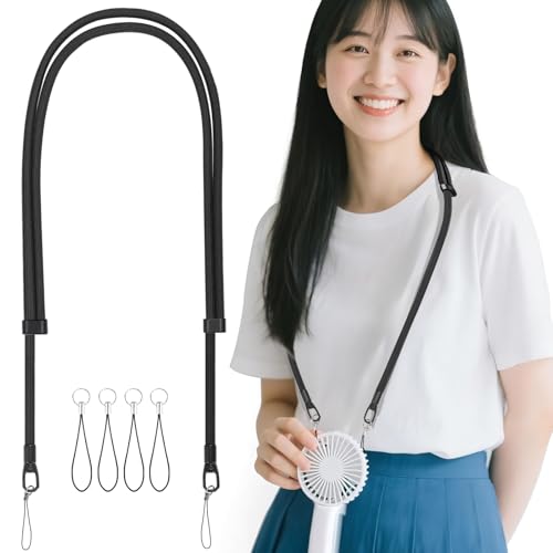 【送料無料】[Chisafly] ネックストラップ 携帯扇風機 ストラップ ハンディファン 無地 長さ調整可能 ..