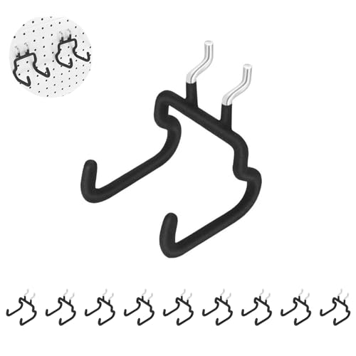 【送料無料】有孔ボード フック 黒 パンチングボードフック 有効ボードフック 穴ピッチ25mm 耐荷重20kg..