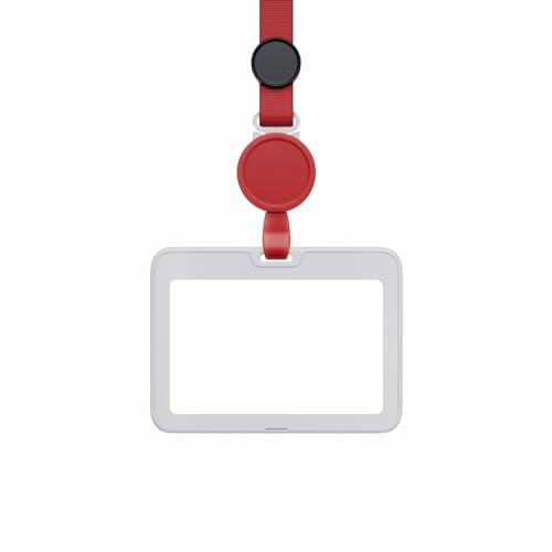 【送料無料】ASTAR 社員証ケース 横型 工業 IDカードホルダー 吊り下げ名札 クリップ付き伸縮リール 両..