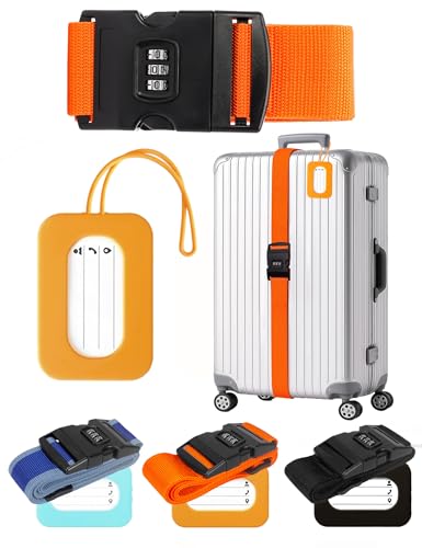 【送料無料】スーツケースベルト 鍵付き キャリーケース ベルト 軽量 3桁ダイヤル式 バンド 調整可能 I..