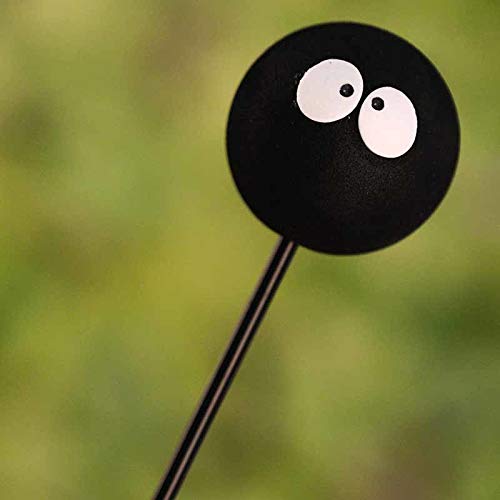 【送料無料】Qimeix 車のスタイリングかわいい黒顔石炭練炭ボールカーボールアンテナペントッパーの装..