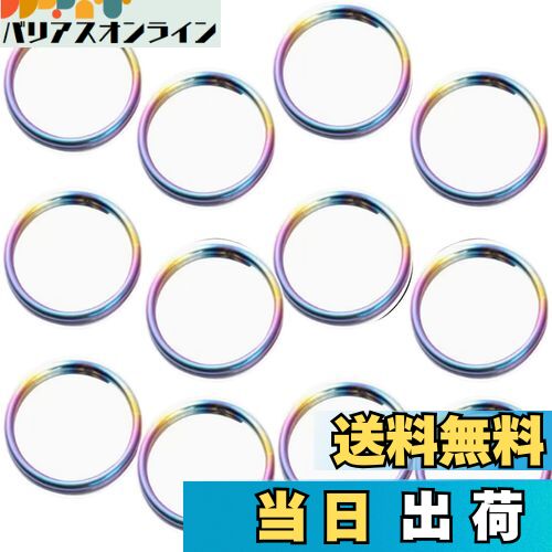 【送料無料】[GEJ-Tech] チタン リング キーホルダー キーリング 小さい 二重リング 丸押 キーフック ..
