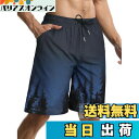 【送料無料】水着 メンズ サーフパンツ 夏 海水パンツ 膝丈 ボードショーツ スイムウェア 水陸両用 通気 速乾 メッシュインナー 大きいサイズ 色:ブラック/花柄、サイズ:2XL