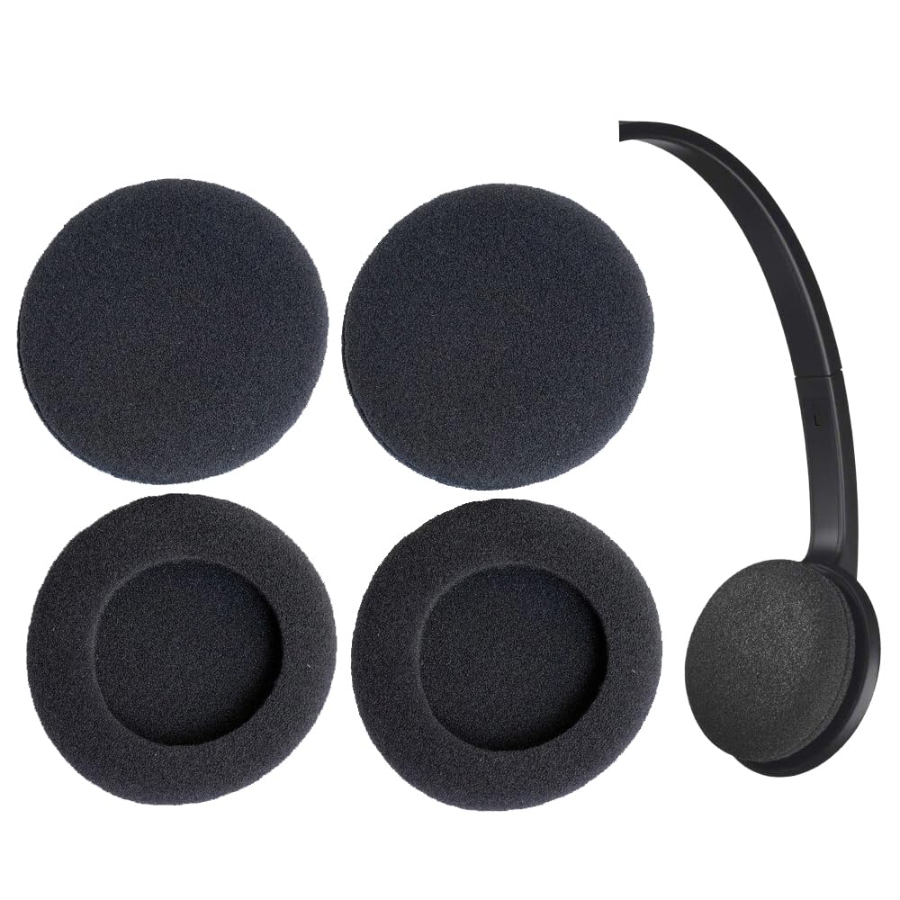 【送料無料】V-MOTA イヤーパッド ト対応 Logitech H340 ヘッドセッ, 交換用イヤークッション修理パーツ (スポンジ 2ペア) 色：ブラック