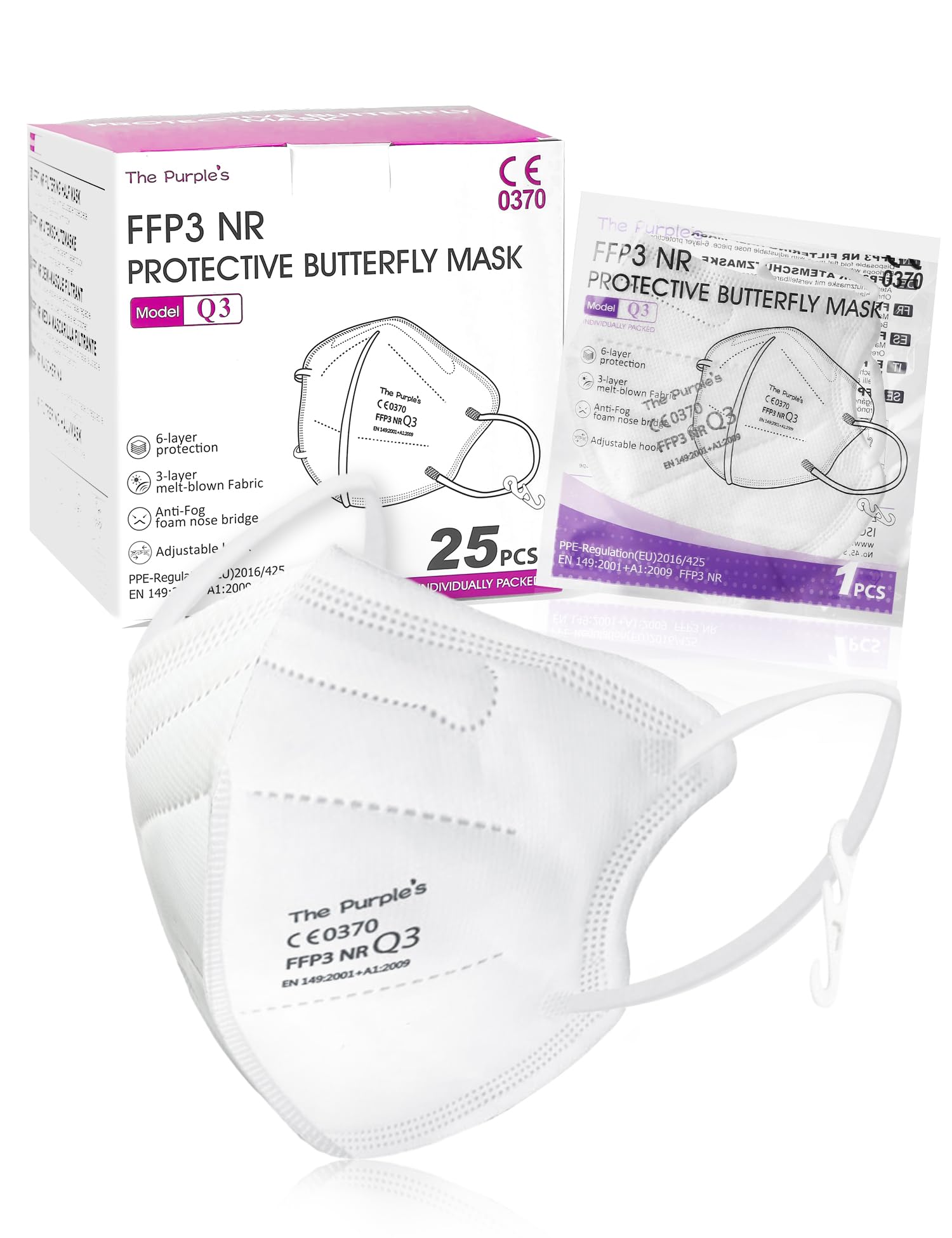 【送料無料】[Mot zero] FFP3マスク 不織布 6層マスク 立体 3Dマスク【防護力 FFP3マスク N95マスク FF..