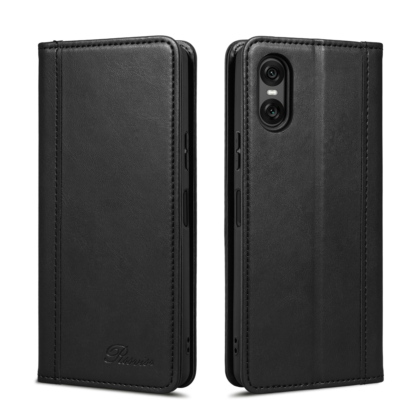 【送料無料】Rssviss Xperia 10 VI ケース 手帳型 SO-52E ケース SOG14 手帳型ケース エクスぺリア10 VI スマホケース 財布型 カードポケット 全面保護 衝撃吸収 財布型 内蔵マグネット ベルトなし スタンド機能 Xperia 10 VI SO-52E/SOG14 専用ケース 6.1インチ ブラッ
