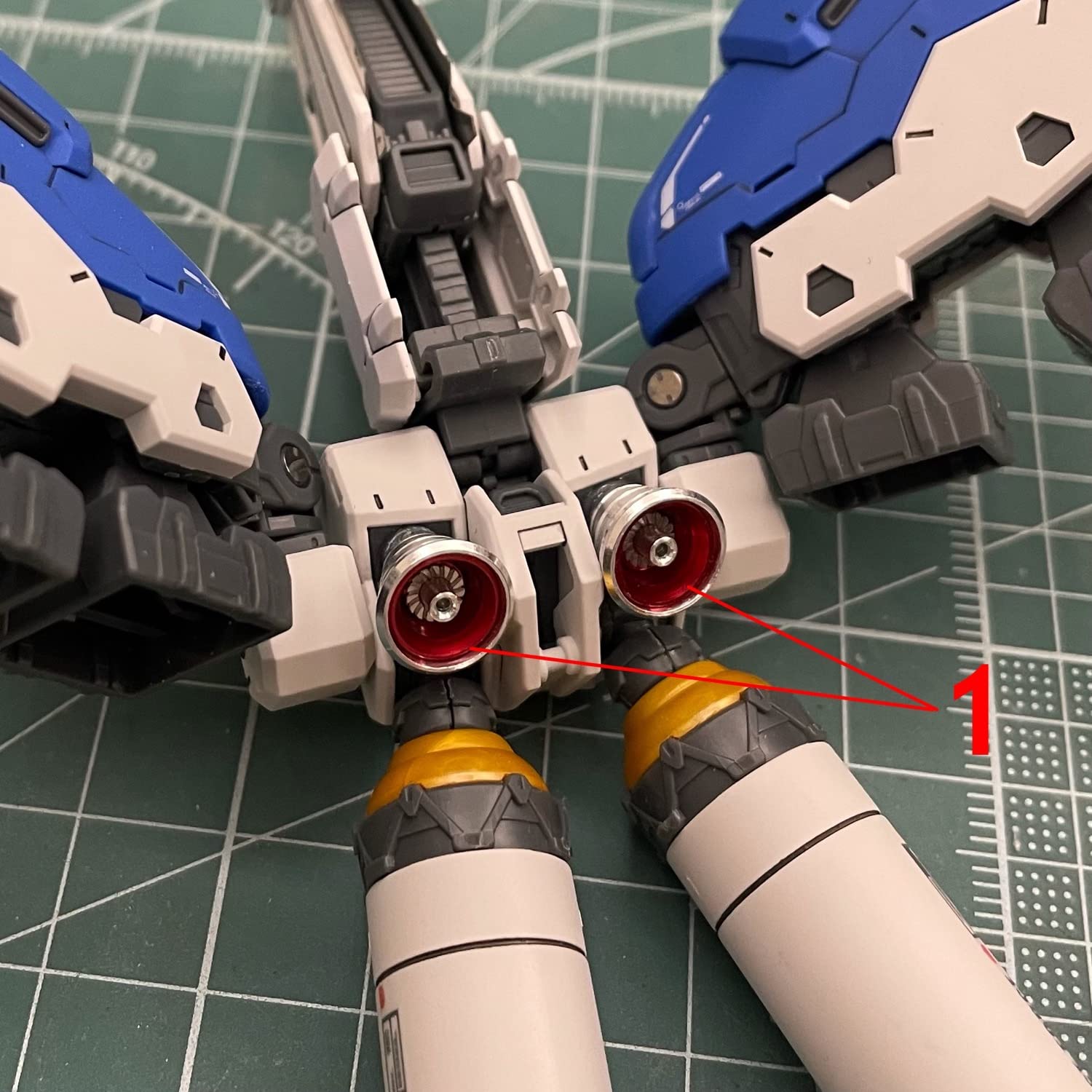 【送料無料】RG 1/144 RX-93-V2 Hi-νガンダム用 メタルバーニア+ステンレスパーツ+デカール 豪華版 フルセット (シルバー+レッド) [並行輸入品]