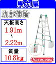 【代引・日時指定不可】ハセガワ(長谷川工業) はしご兼用脚立 RYZ1.0-21「脚部伸縮式」【R1.9.30】●地域によって、また、個人様の場合は、【営業所止め】となっております。