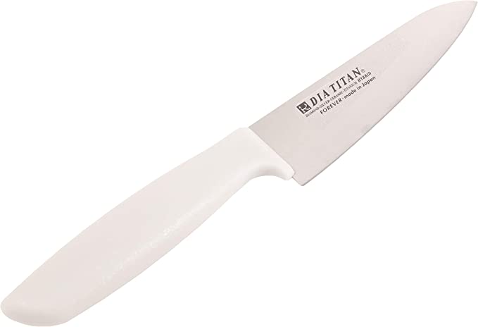 【送料無料】日本製　FOREVER　フォーエバー　ダイアチタン包丁(溝付き)　刃渡り：130mm　TW-13H　ダイアモンドカット　DIA TITAN　世界最高級包丁　DIAMOND TITANIMU KNIVES